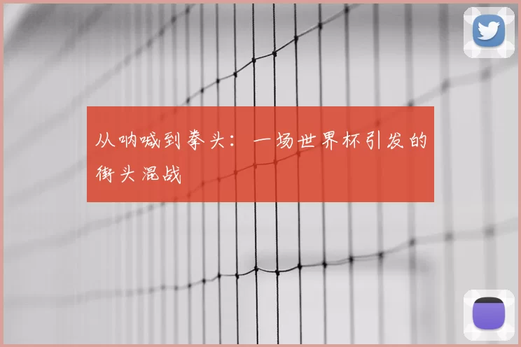 从呐喊到拳头:一场世界杯引发的街头混战